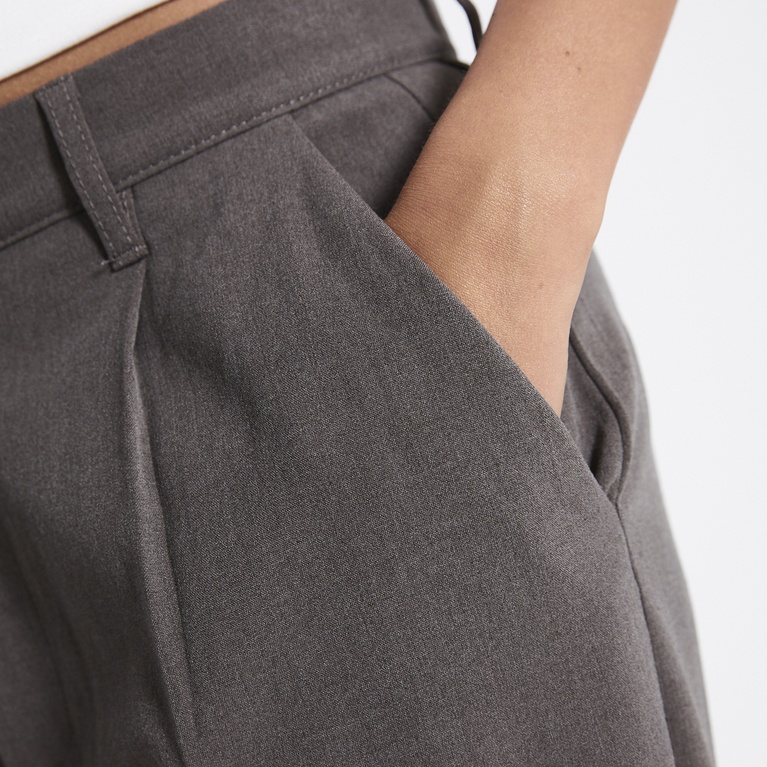Mid waist wide dress pants "Tori" Brown